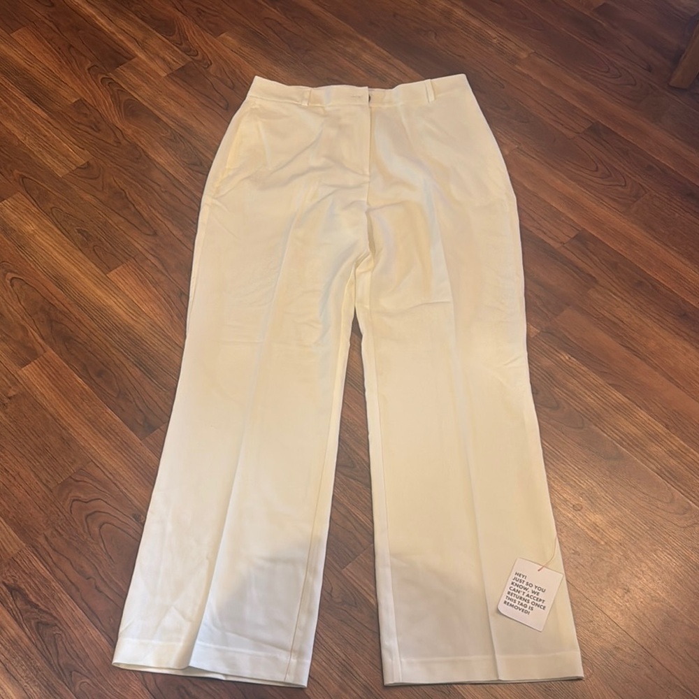 Elegant White Wide-Leg Trousers